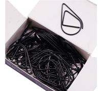 Trombones En Forme De Goutte En Métal,50 Pièces,Couleur Or Et Argent,Signet Amusant Kawaii,Fournitures Scolaires Et De Bureau - Type Black