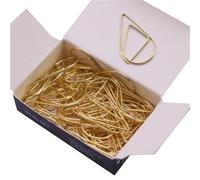 Trombones En Forme De Goutte En Métal,50 Pièces,Couleur Or Et Argent,Signet Amusant Kawaii,Fournitures Scolaires Et De Bureau - Type Gold