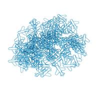 Trombones en Métal, Trombones en Forme d'avion Colorfast Apparence Exquise Portable Bleu 100PCS pour Carte d'invitation de Fête