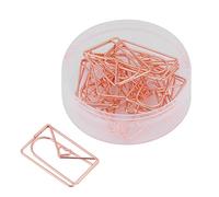 Trombones Fantaisie en Forme d'Enveloppe, ASHATA Lot de 12 trombones en Acier Inoxydable Papier Clips Bookmark Clips pour les Cadeaux, les Cartes de Vœux, le Bureau, le Bricolage
