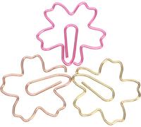 Trombones Fleur de Cerisier, 30 pcs Trombones Métal Paper Clips Coloré Trombones Distributeur Petit Matériel de Bureau Set pour Livre Lettre Feuille Reliure Papier Dossier Photo Mémo Affiche