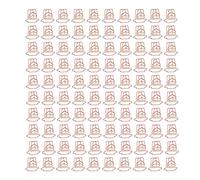 Trombones mignons Mini trombones en métal plaqué or Rose légers portables pour le bureau à la maison 100 pièces avec boîte de rangement (Tasse à café)