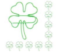 Trombones - Petits trombones colorés | Lot de 10 trombones en forme de feuilles vertes de 2,8 cm pour papiers, fournitures scolaires et de salle de classe