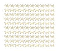 Trombones pour chiens 100pcs |Marque-pages en métal en forme de chien mignon pour étudiants/bureau/artisanat |Trombones en métal plaqué pour organiser des documents et des journaux (Or)