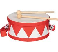 Trommel, rot: H= 7 cm, Ø= 15 cm, Holz, per Stück