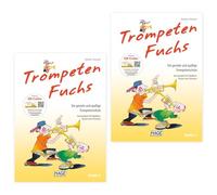 TrompetenFuchs 2 : l'école de trompette géniale et amusante - avec codes QR en ligne - Volume 2 (lot de 2) ISBN 9783866260795 + chiffon de polissage Soundman pour trompette (lot de 2)