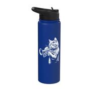 Trompette Chat Jazz Musique Blues Sax Instrument Cornet Stainless Steel Insulated Water Bottle