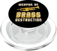 Trompette Citation drôle Trompette œuvre d'art Musique Laiton PopSockets PopGrip pour MagSafe