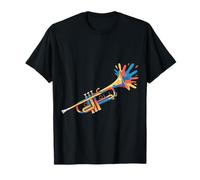 Trompette Color Splash Jazz Band Expression Musicale T-Shirt