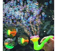 Trompette créative multi-trous pour eau et savon soufflant des bulles en plein air pour enfants style aléatoire durable et utile traitement durable