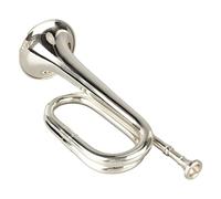 Trompette de Cavalerie Clairon en Laiton - Instrument de Style Militaire Facile à Jouer Avec Embout - Soufflant en Cuivre