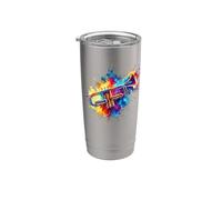 Trompette De Corne D'instrument De Trompette Splash Art Gobelet isotherme en acier inoxydable double paroi