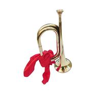 Trompette de scoutisme avec embouchure pour fanfare pour débutant Doré 30,5 x 10,5 cm