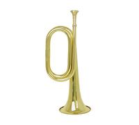 Trompette en laiton espagnol pour enfant avec clochettes réglables en forme de C et tube en laiton épais avec embout buccal