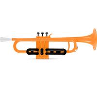 Trompette en Sib Plastique ABS 3 Piston Perinet Aluminium + Housse Embout Orange