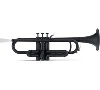 Classic Cantabile MardiBrass Trompette en plastique ABS - Pistons Perinet - 510 g léger - Perçage : 11,6 mm - avec embouchure et housse - noir mat