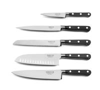 TROMPETTE - Ensemble 5 couteaux de cuisine - Origin - Acier 5Cr15MoV - Finition Satinée - Noir