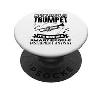 Trompette est pour Les Gens intelligents Trompette drôle PopSockets PopGrip Adhésif