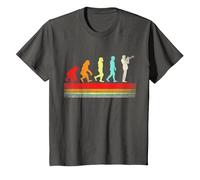 Trompette évolution rétro Vintage drôle évolution de l'homme T-Shirt, Enfant, Asphalte, 6 Ans