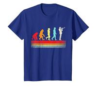 Trompette évolution rétro Vintage drôle évolution de l'homme T-Shirt, Enfant, Bleu Royal, 10 Ans