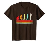 Trompette évolution rétro Vintage drôle évolution de l'homme T-Shirt, Enfant, Marron, 6 Ans