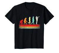 Trompette évolution rétro Vintage drôle évolution de l'homme T-Shirt, Enfant, Noir, 10 Ans
