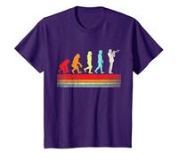 Trompette évolution rétro Vintage drôle évolution de l'homme T-Shirt, Enfant, Violet, 10 Ans