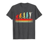 Trompette évolution rétro Vintage drôle évolution de l'homme T-Shirt, Homme, Chiné Foncé, 5XL