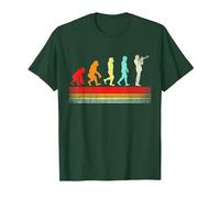Trompette évolution rétro Vintage drôle évolution de l'homme T-Shirt, Homme, Vert Forêt, M