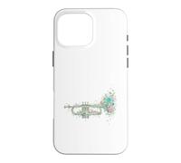 Trompette Fleurie Vintage Musique de Jazz Coque pour iPhone 16 Pro Max