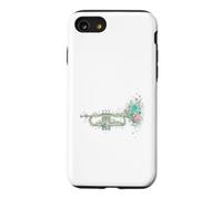 Trompette Fleurie Vintage Musique de Jazz Coque pour iPhone SE (2020) / 7/8