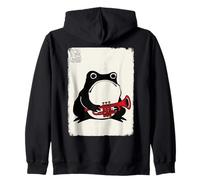 Trompette Grumpy Frog Drôle Kawaii Japonais Sweat à Capuche