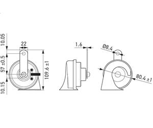 Trompette HELLA 3FH 012 010-021 VW ROUTAN 4 2008-201