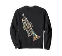 Trompette Instrument de Musique Motif Art Trompette Sweatshirt
