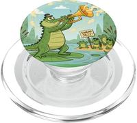 Trompette Jazz Alligator Swamp PopSockets PopGrip pour MagSafe