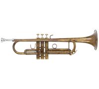 Trompette Jazz Bb en Laiton Antique Laque Transparent Gravé 3 Piston Coffre Set