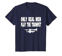 Trompette - Musique Jazz Orchestre de Fanfare T-Shirt, Enfant, Bleu Marine, 6 Ans