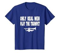 Trompette - Musique Jazz Orchestre de Fanfare T-Shirt, Enfant, Bleu Royal, 2 Ans