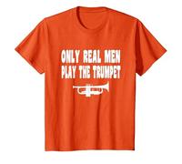 Trompette - Musique Jazz Orchestre de Fanfare T-Shirt, Enfant, Orange, 2 Ans