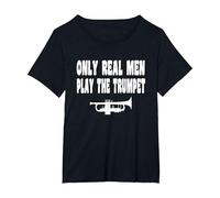 Trompette - Musique Jazz Orchestre de Fanfare T-Shirt, Femme Grandes Tailles, Noir, 2X