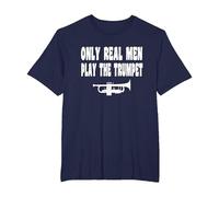 Trompette - Musique Jazz Orchestre de Fanfare T-Shirt, Homme Grandes Tailles, Bleu Marine, 2X Tall