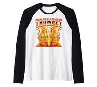Trompette pour instrument de trompette, flammes style années 90 Manche Raglan