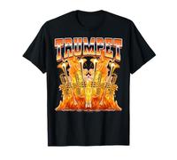 Trompette pour instrument de trompette, flammes style années 90 T-Shirt
