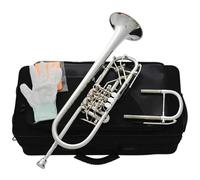 Trompette Professionnelle Instrument Clé De Registre Supérieur Pour Trompette En Si Bémol À Piston Rotatif Plaqué Argent Professionnel