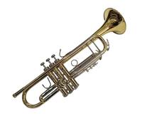 Trompette Professionnelle Instrument Orchestre Dharmonie Professionnel Trompette En Si Bémol Instrument En Cuivre(Gold)