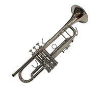 Trompette Professionnelle Instrument Orchestre Dharmonie Professionnel Trompette En Si Bémol Instrument En Cuivre(Silver)
