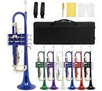 Trompette Professionnelle Instrument Trompette Avec Corps En Laiton Plaqué Or Dans Un Étui De Performance Professionnel Clé B(2)