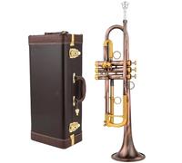 Trompette Professionnelle Instrument Trompette En Cuivre Rouge Si Bémol Instrument Professionnel En Laiton Avec Boîte