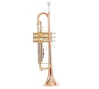 Trompette Professionnelle Instrument Trompette En Si Bémol Avec Boîte En Bronze Phosphoreux Et Or Rose