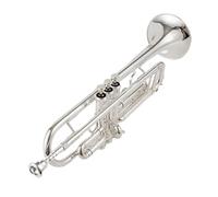 Trompette Professionnelle Instrument Trompette En Si Bémol Laiton Plaqué Argent Instrument De Musique Professionnel Avec Étui Cuir